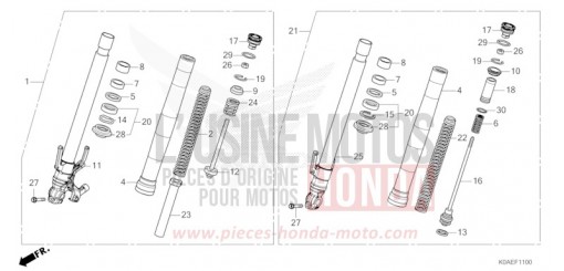 GABEL, VORNE CBF300NAN de 2022